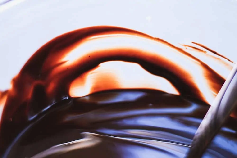 closeup of chocolate on the bowl