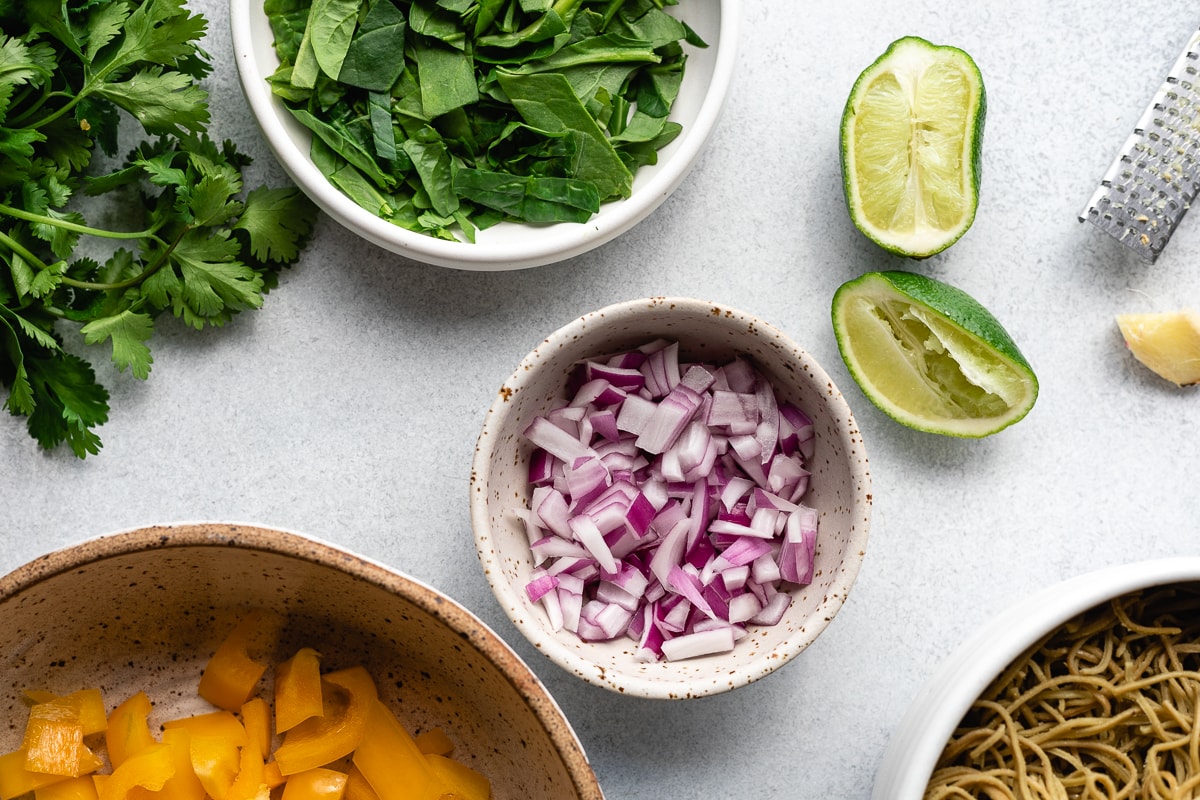ingredients for the cold noodle salad recipe