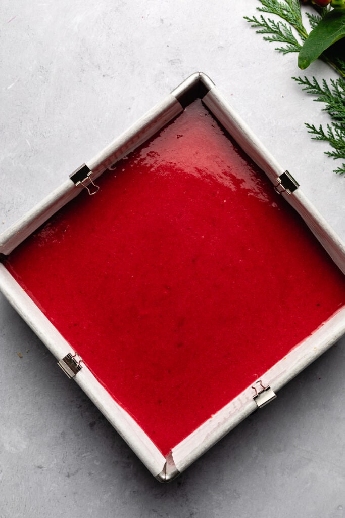 cranberry curd before baking