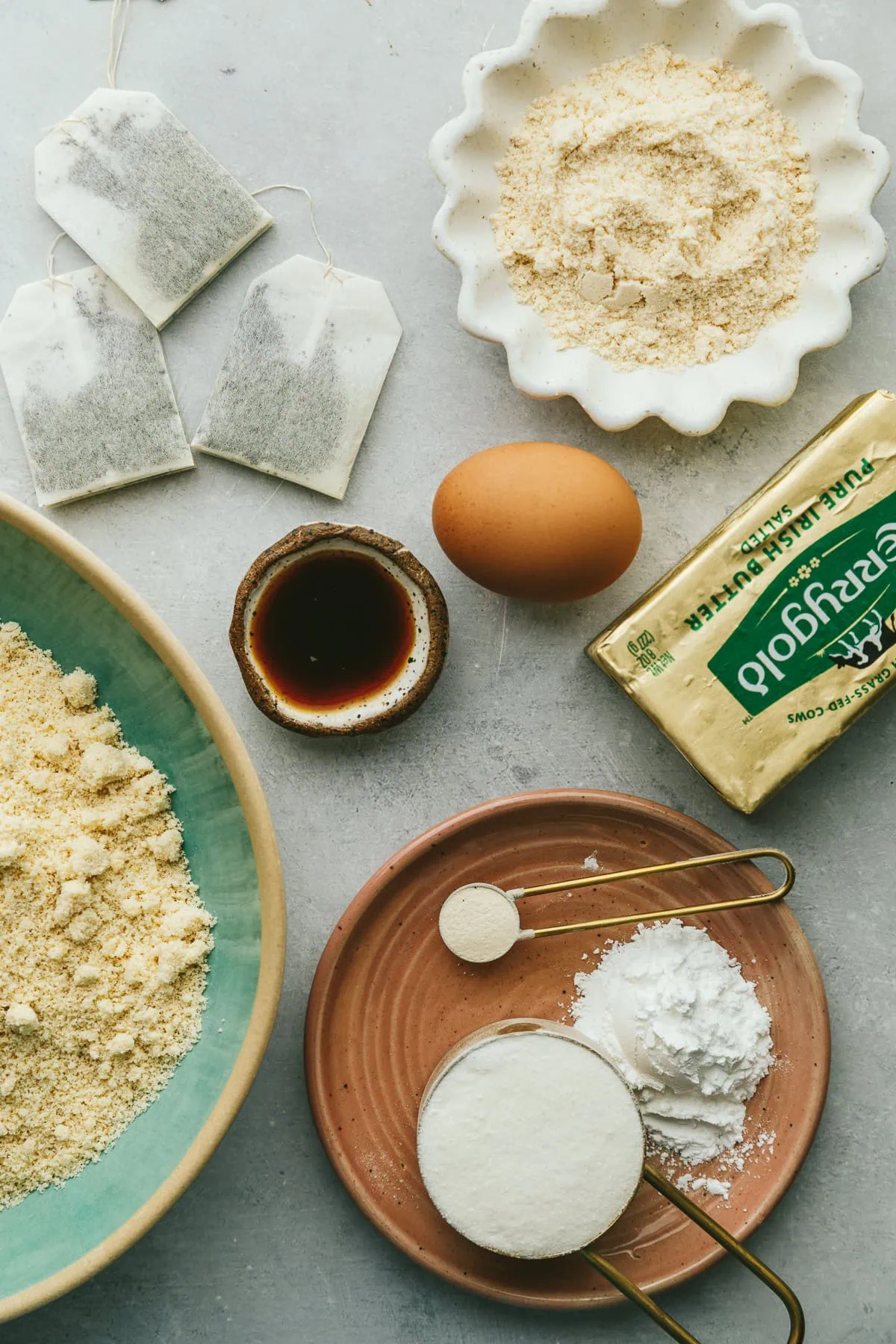 Ingredients for earl grey scones.
