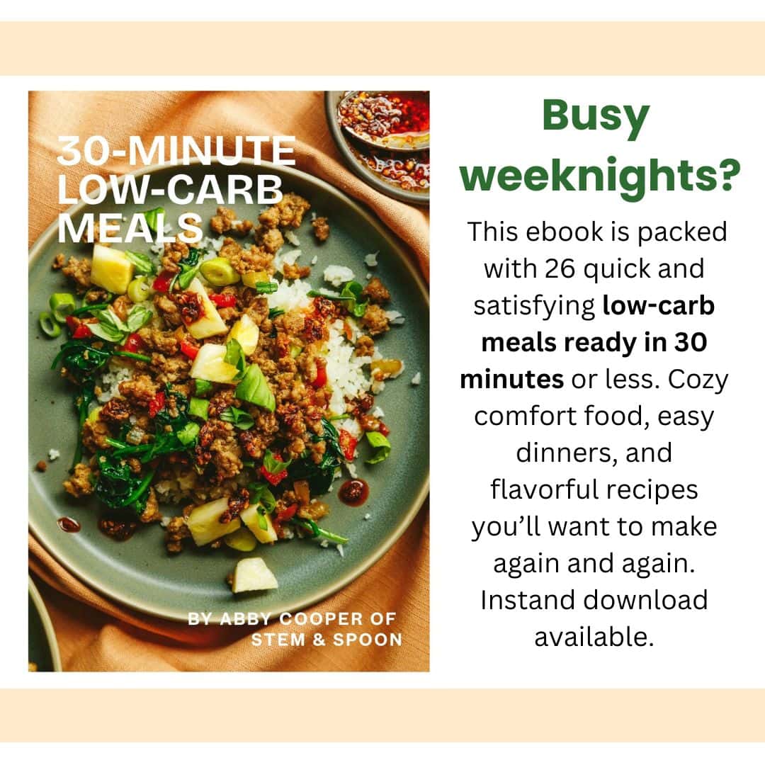 Image of title page of 30-minute Low-carb Meals.